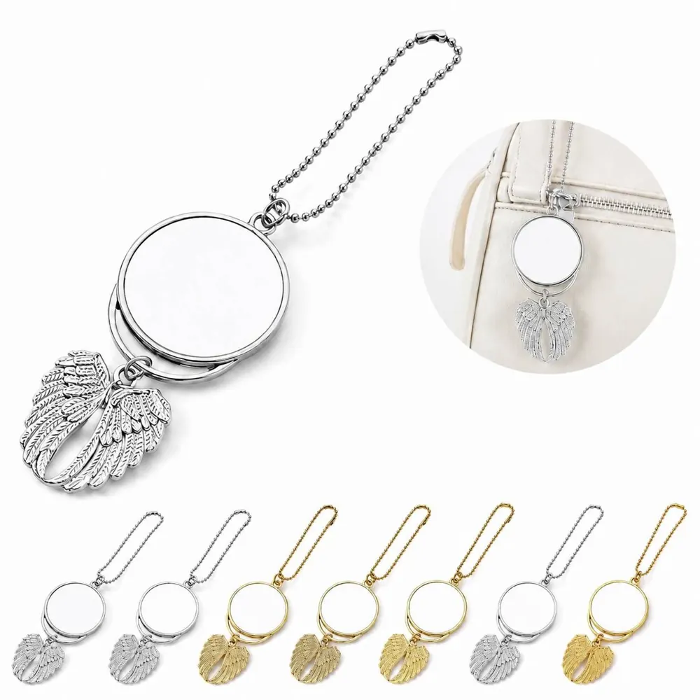 Personalized Angel Wing Car Ornament Keychain for Rearview 2