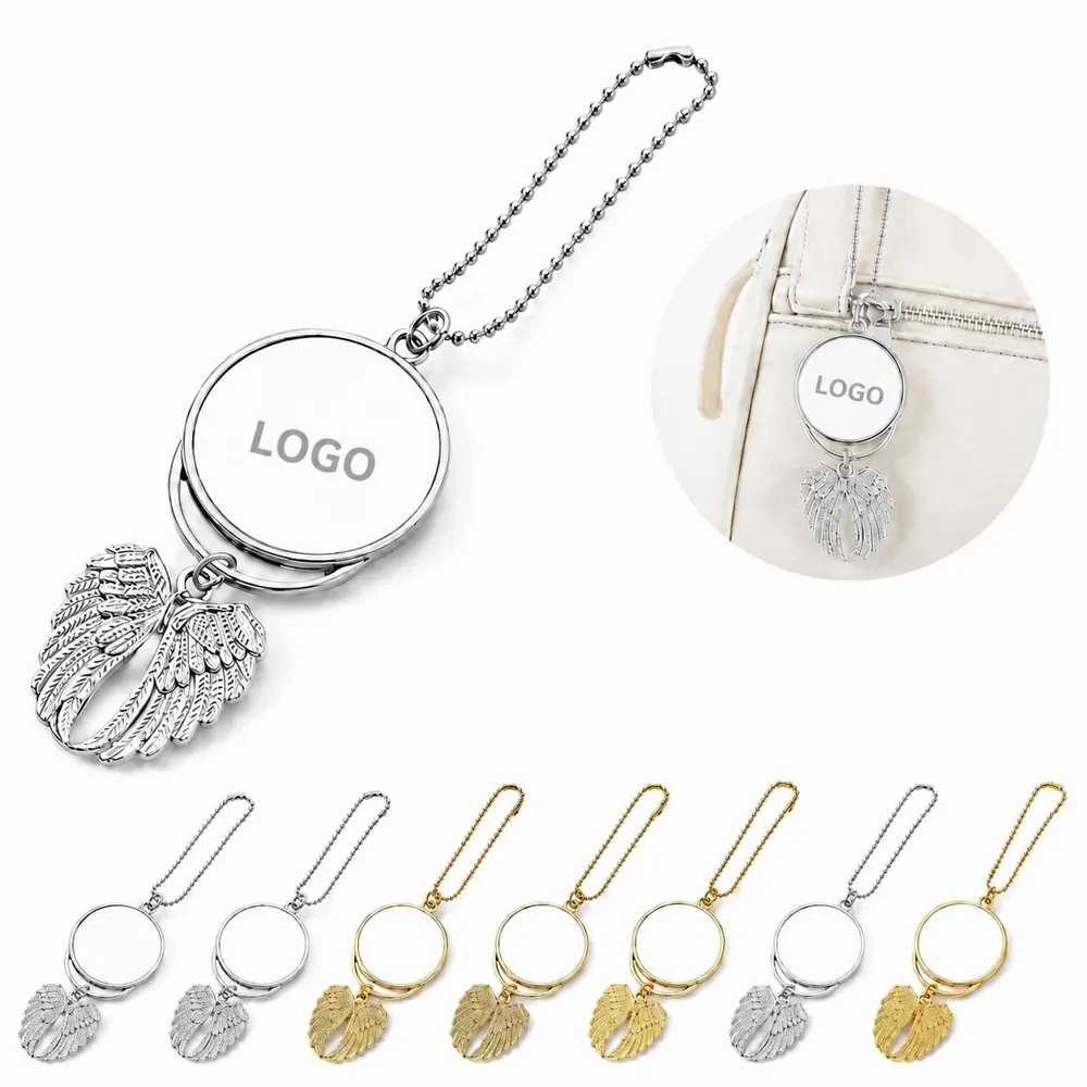 Personalized Angel Wing Car Ornament Keychain for Rearview