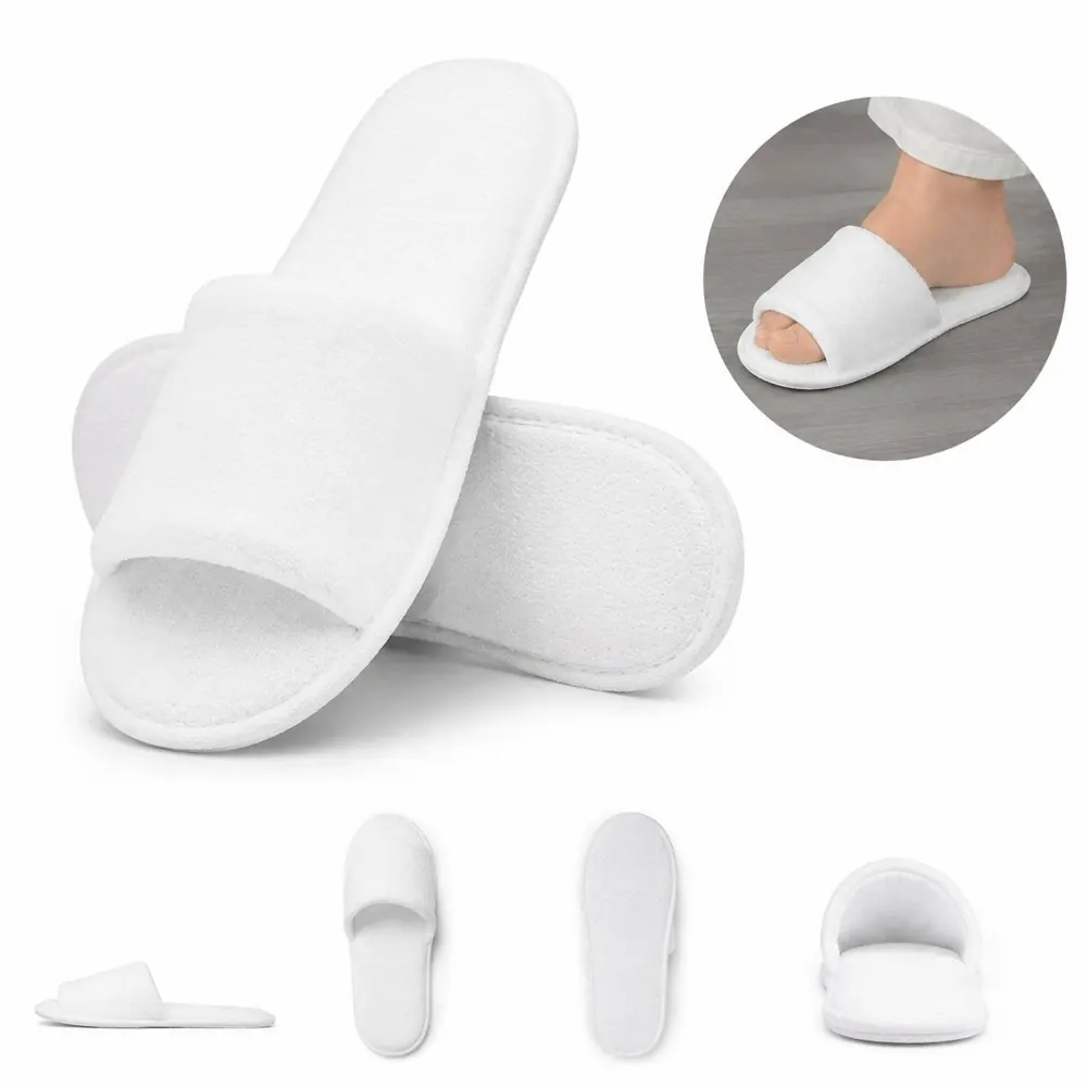 Skin-Soft Crystal Velvet Hotel Slippers with Non-Slip Sole 2
