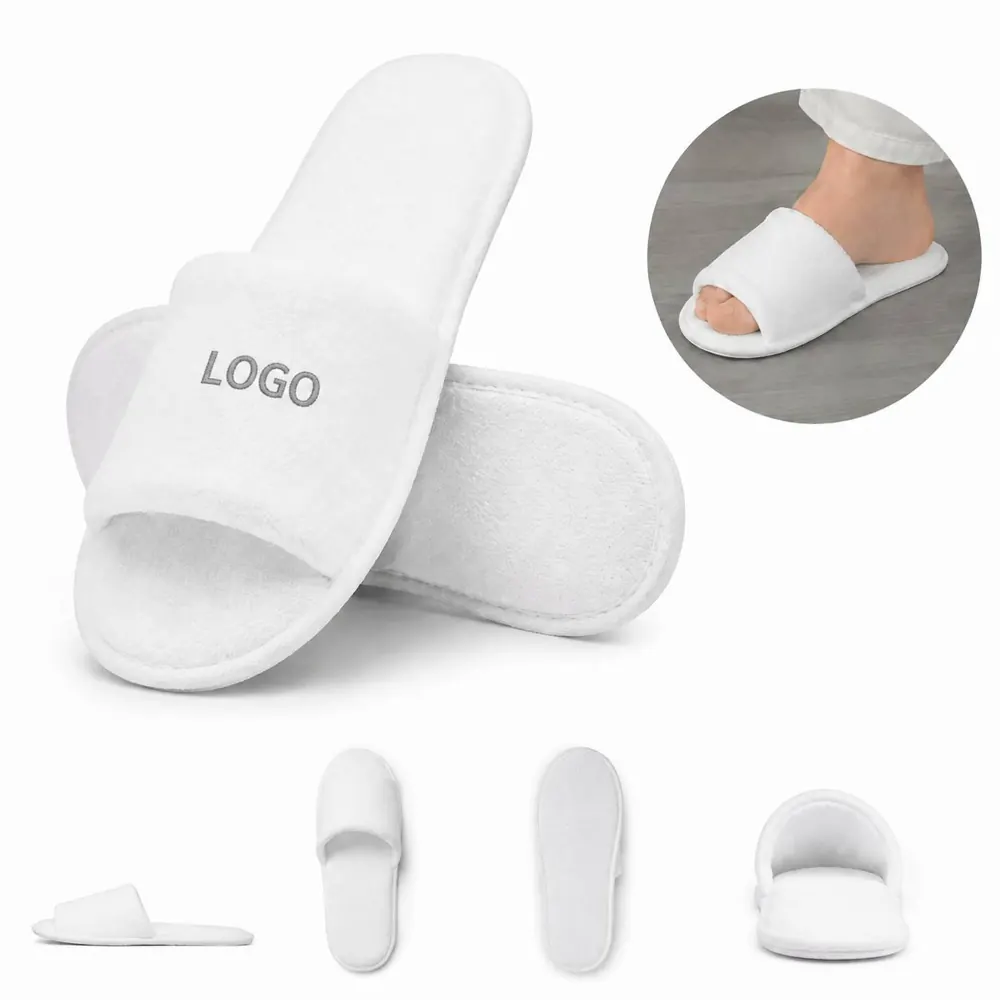 Skin-Soft Crystal Velvet Hotel Slippers with Non-Slip Sole