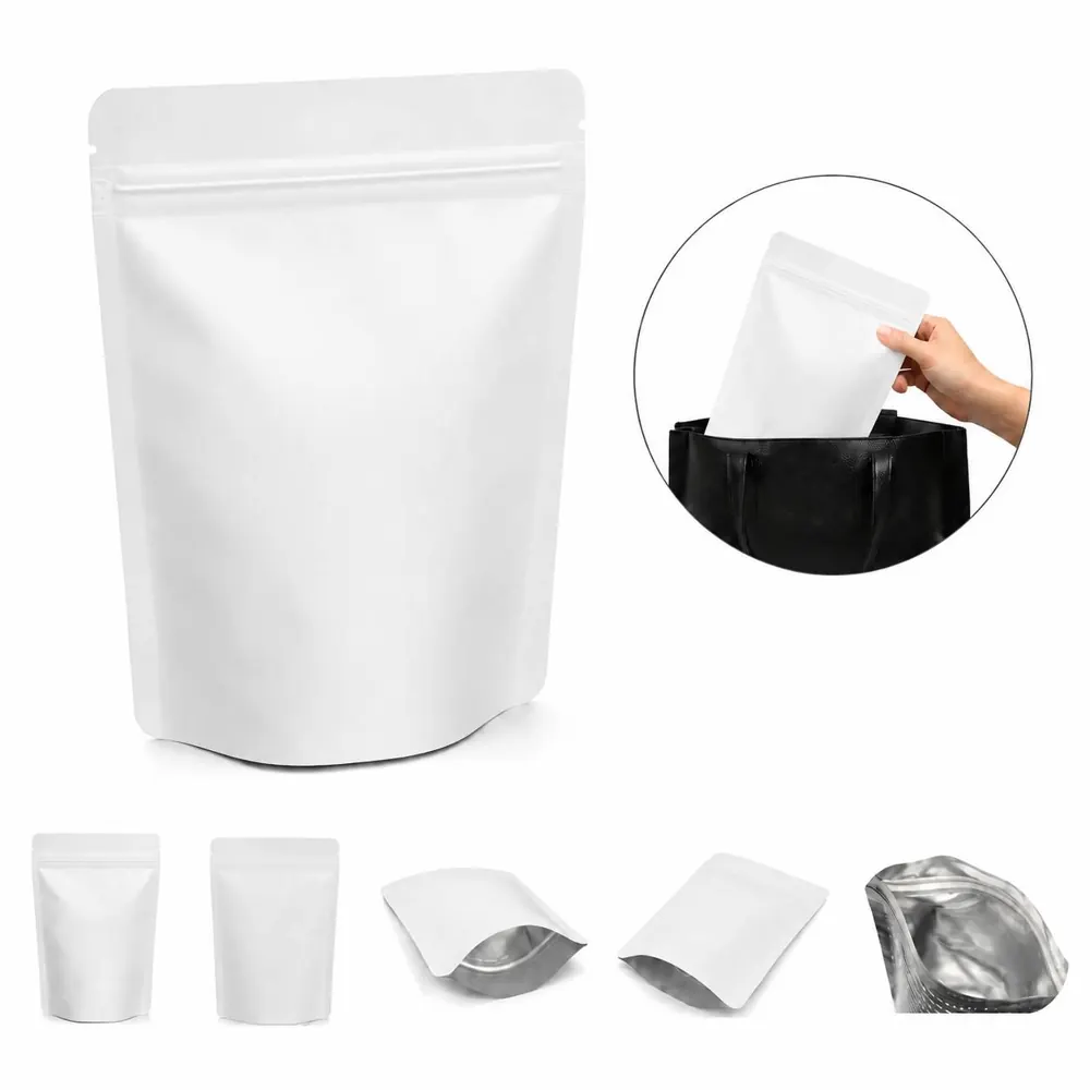 Resealable 1/8oz Mylar Stand-Up Bags for Herbs, Spices 2