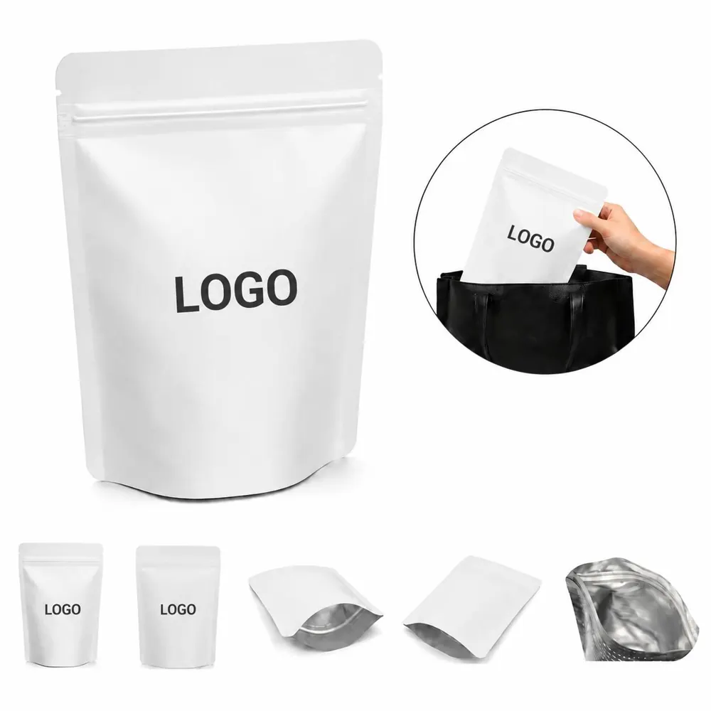 Resealable 1/8oz Mylar Stand-Up Bags for Herbs, Spices