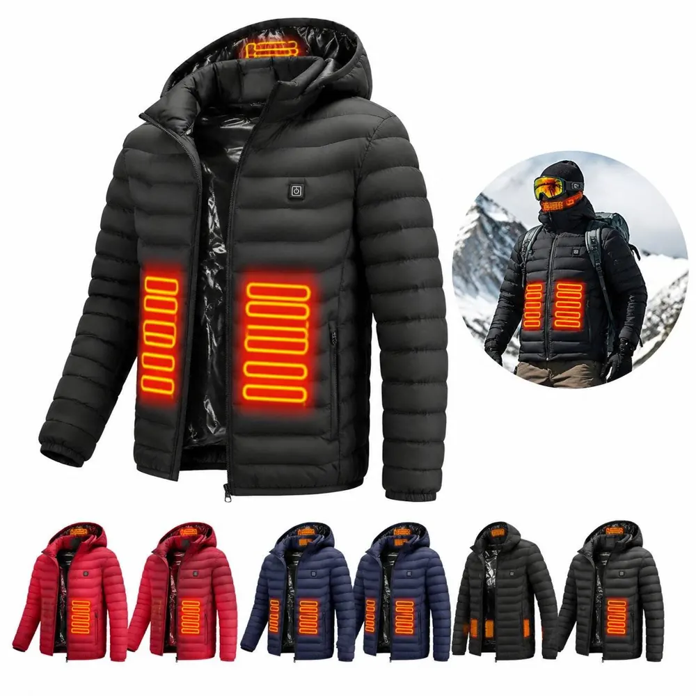 4-Zone Heated Down Jacket for Unisex Cold Weather Outdoor 2