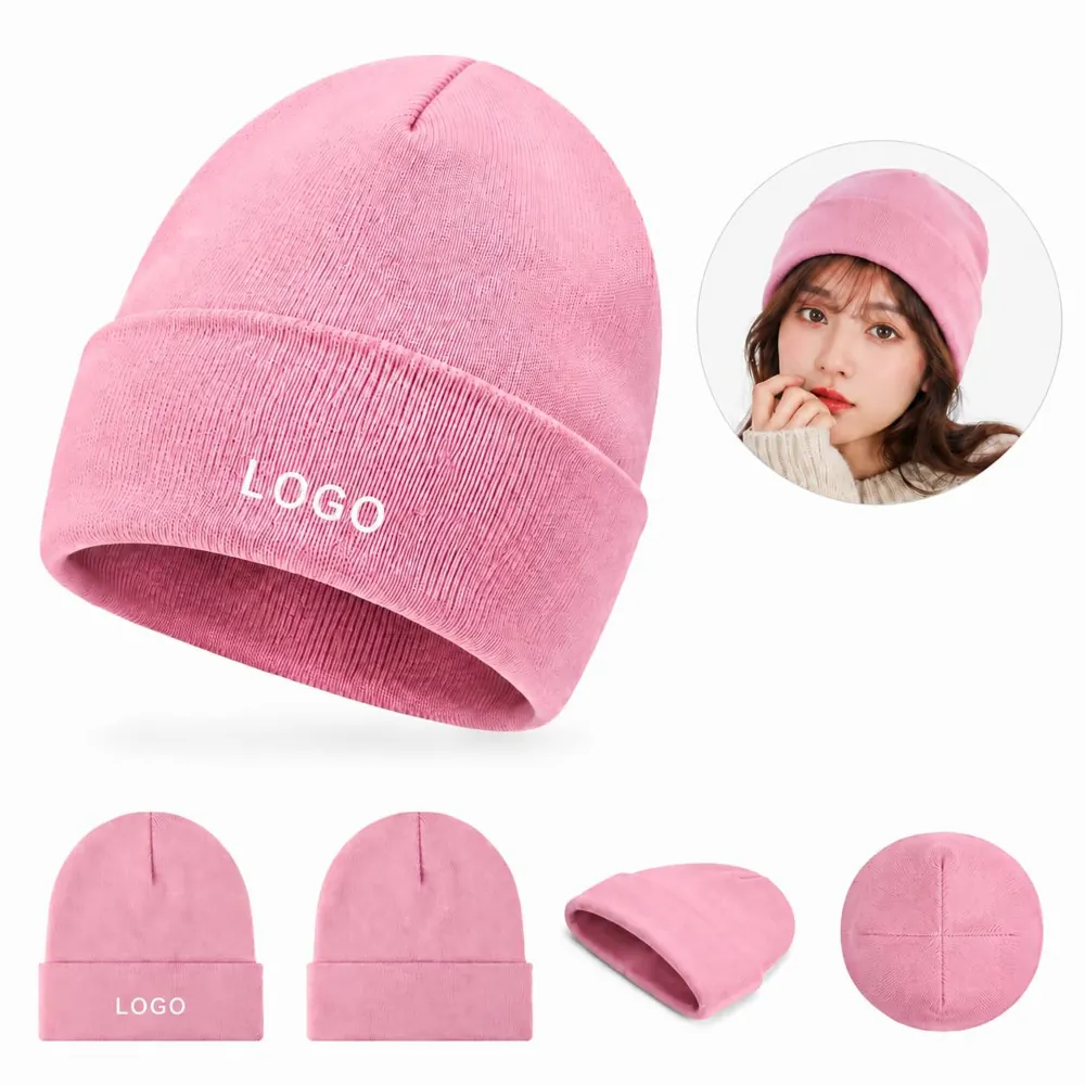 Solid Color Knitted Beanie for Cold Weather