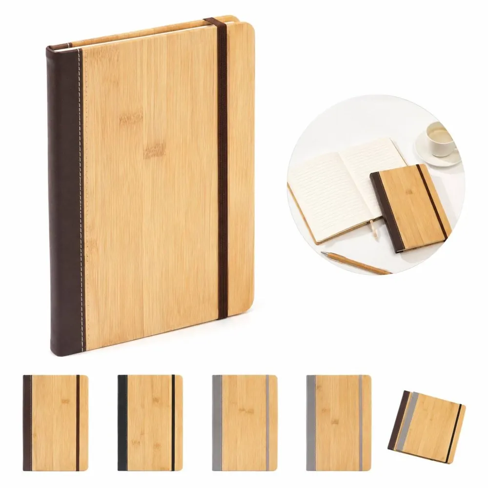 Customized PU Bamboo Texture A5 Waterproof Notebook Planner 2