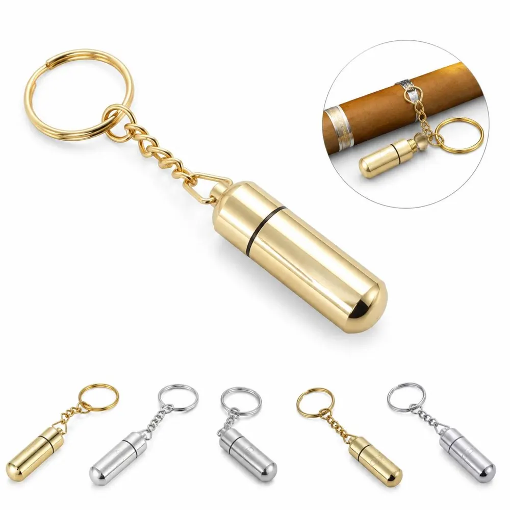Stainless Steel Cigar Punch, Compact Pill Capsule Design 2