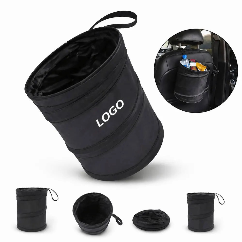 Foldable Car Trash Bin with Handles for Auto Garbage Storage