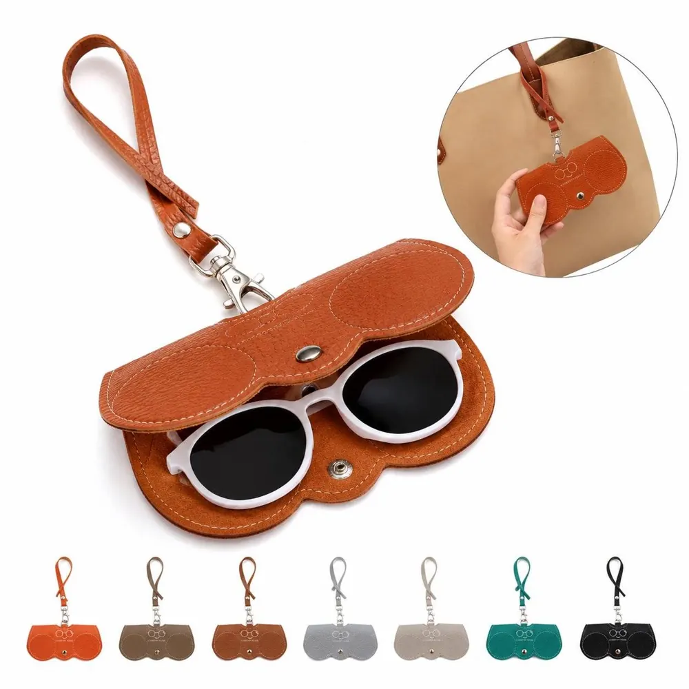 Portable Scratch-Proof Sunglasses Holder Bag with Clip 2