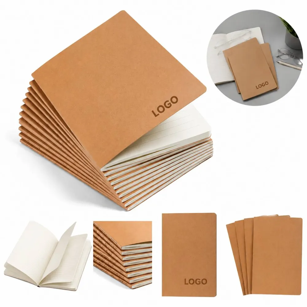 A4 Kraft Notebook, Durable Paper, Thick Pages, No Bleed