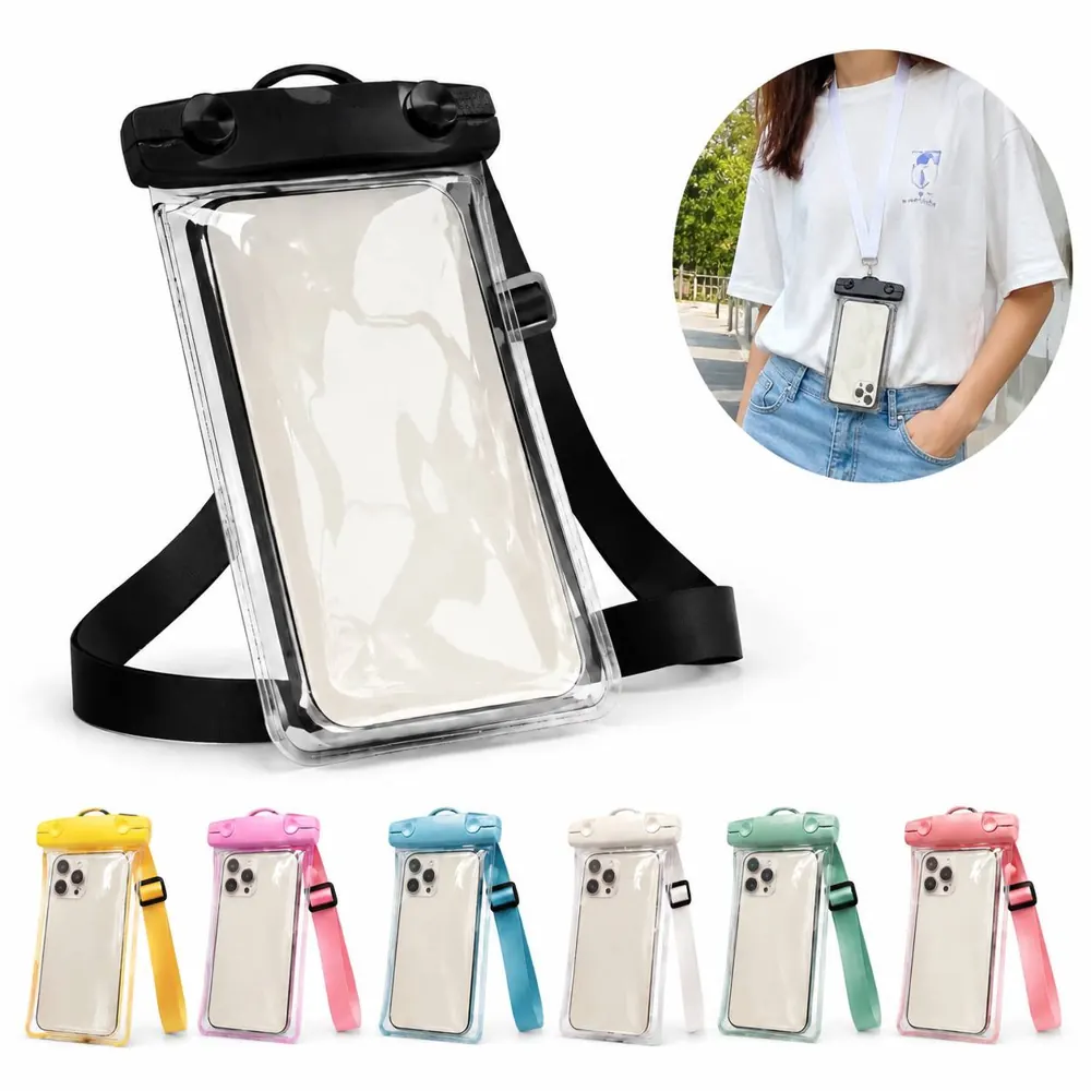 Fluorescent Phone Waterproof Pouch with Lanyard 2