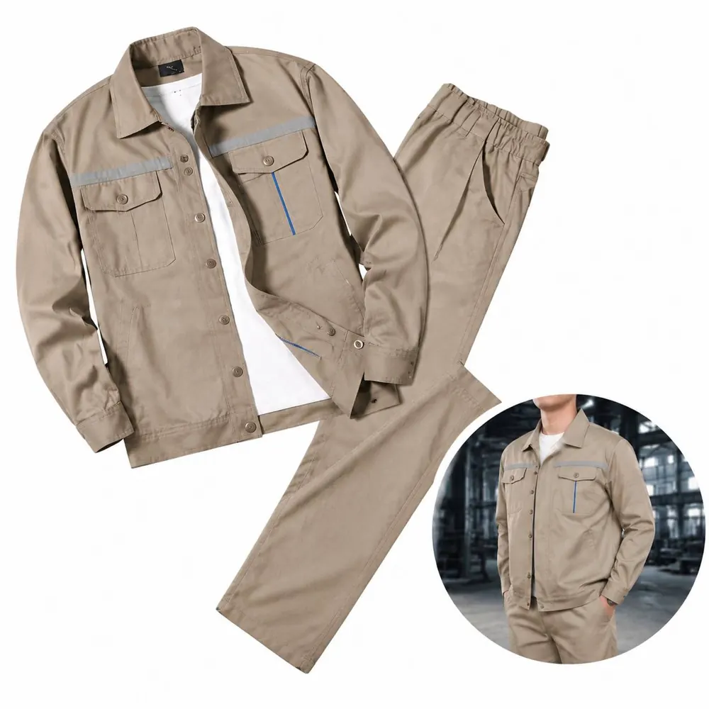 Cotton Work Coverall Suit with Multiple Pockets 2