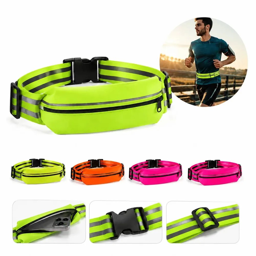 Waterproof Reflective Running Waist Pack with Adjustable 2