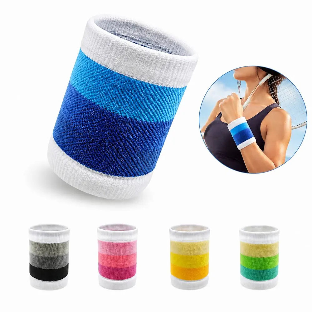 Terry Cloth Sweatband for Sports, Highly Absorbent Wristband 2