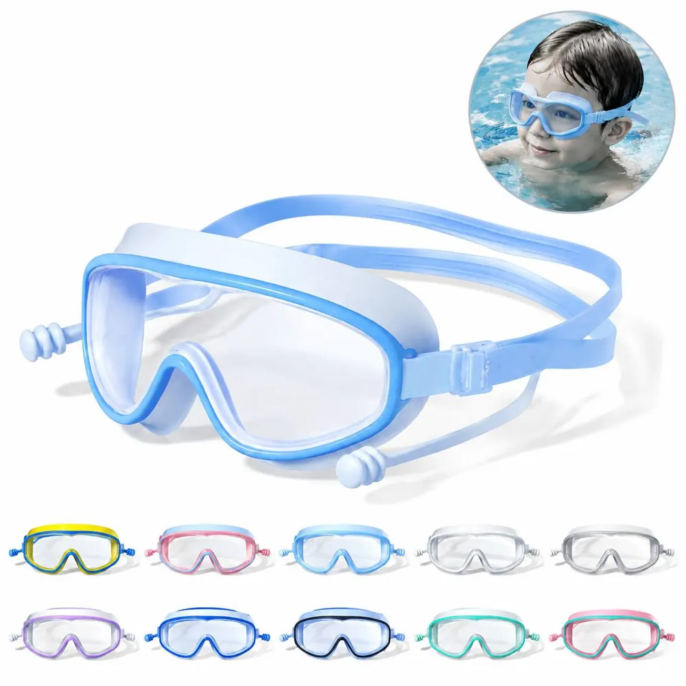 Kids Anti-Fog Swim Goggles Wide Vision Comfort Fit 2