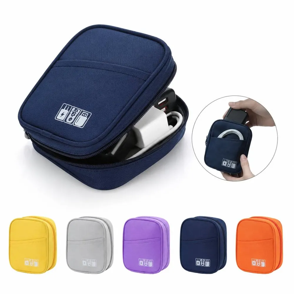 Oxford Cloth Cable Organizer Bag with Multiple Compartments 2