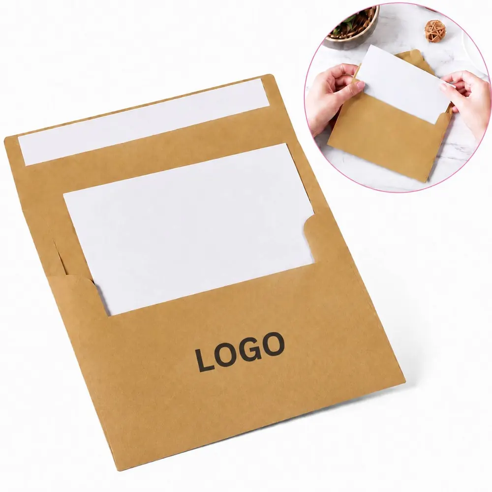 Self-Seal Kraft Invitation Envelopes A7 Brown Natural