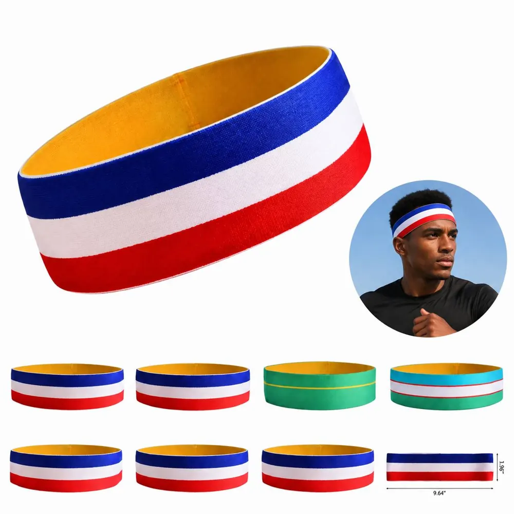 Flag Sports Hairband Elastic Headband for Soccer Fans 2