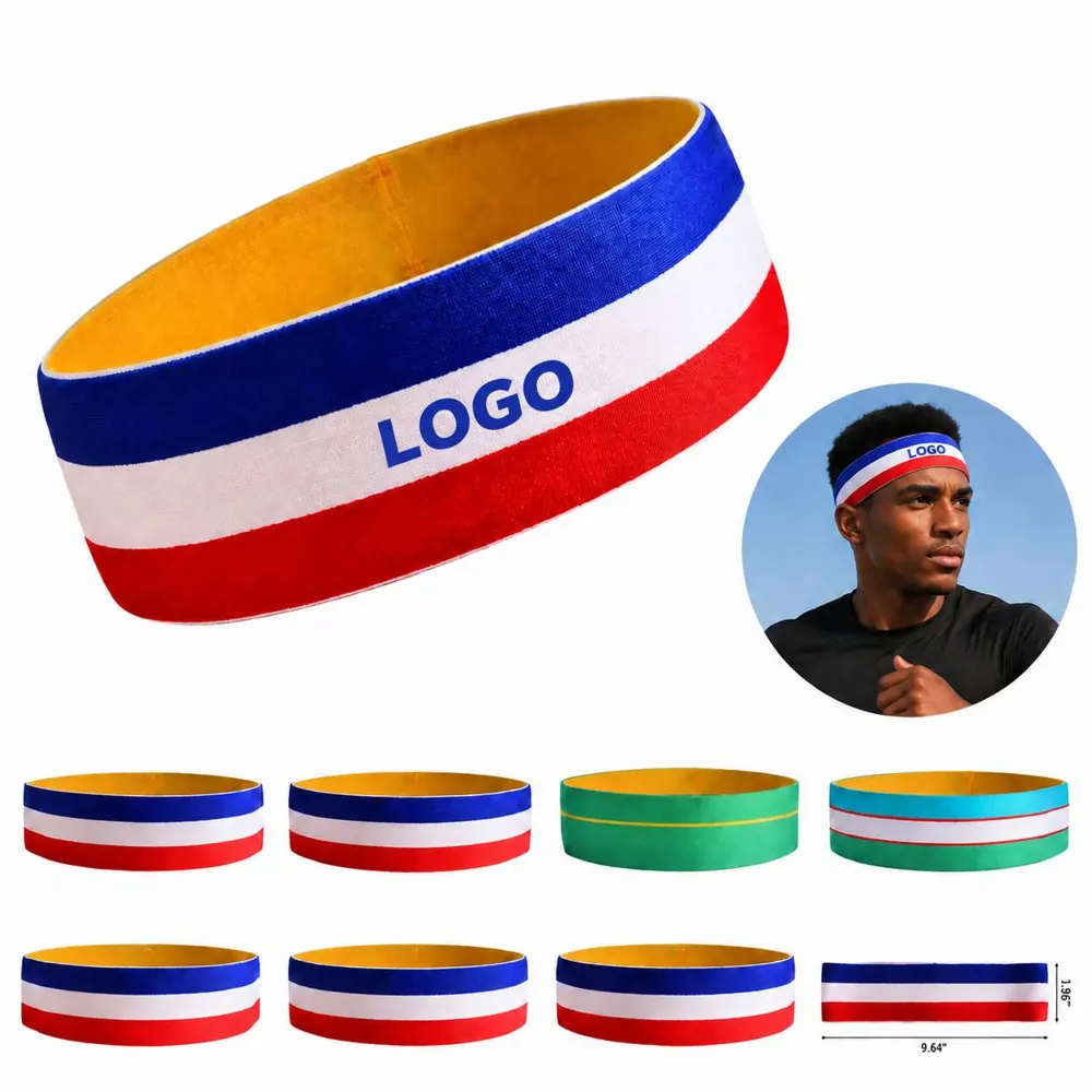 Flag Sports Hairband Elastic Headband for Soccer Fans