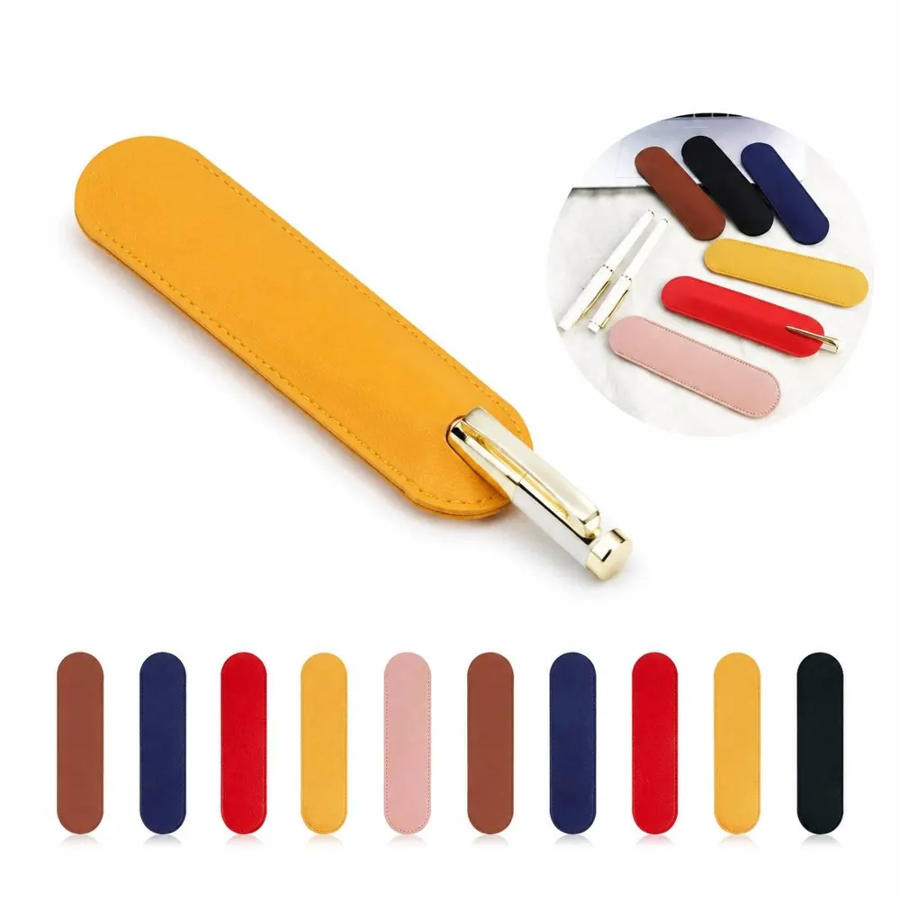 PU Leather Pencil Case with Smooth Zipper Closure 2