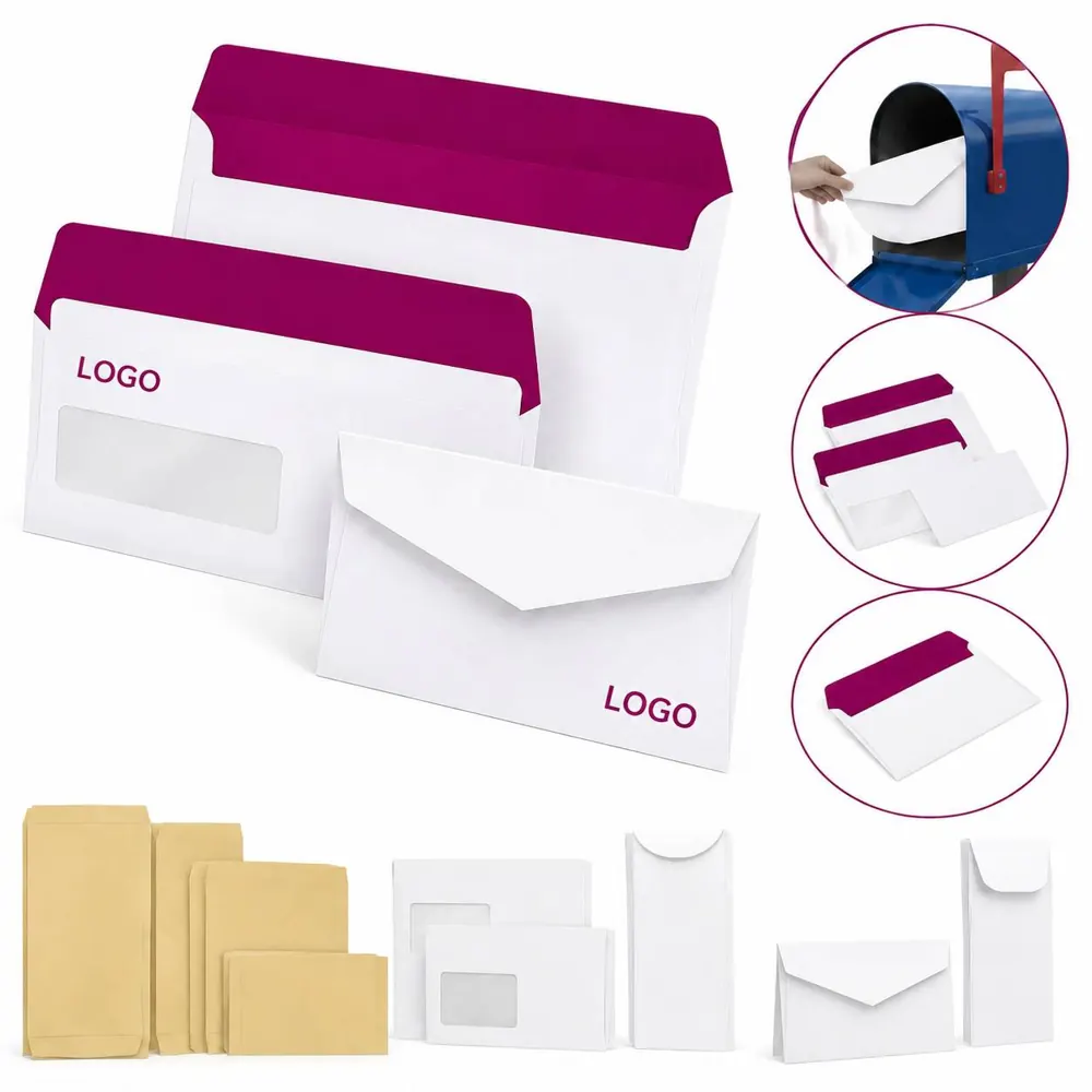 Customizable Paper Envelopes with Self-Adhesive Seal