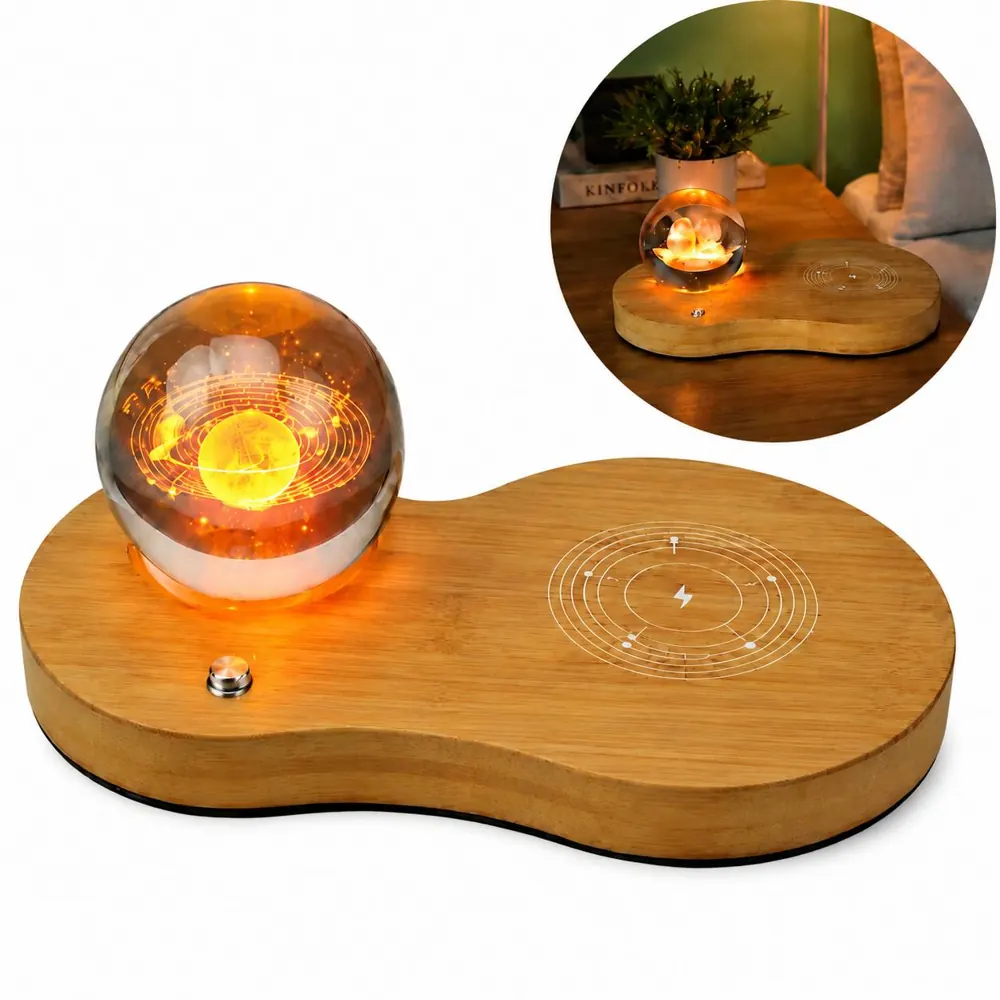 3D Crystal Ball Night Light with 15W Wireless Charging 2