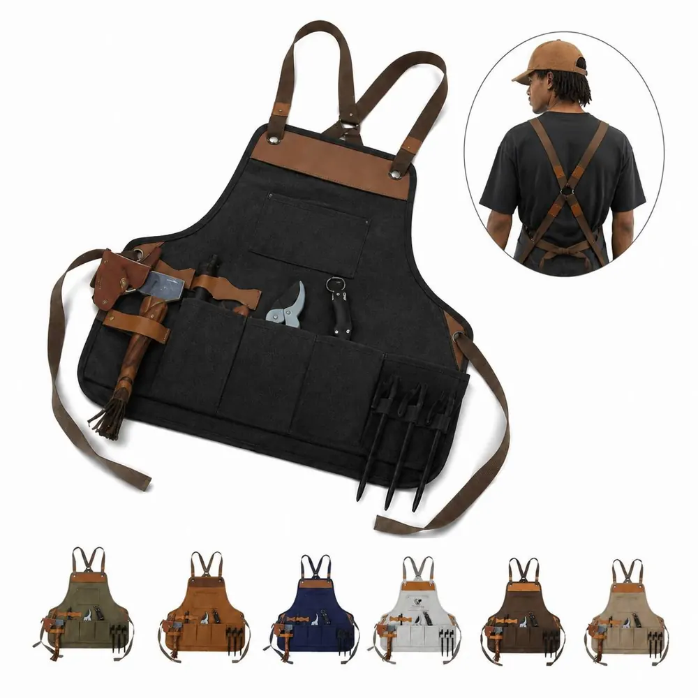 14-Pocket Tool Apron Bag with Adjustable Waist Strap 2