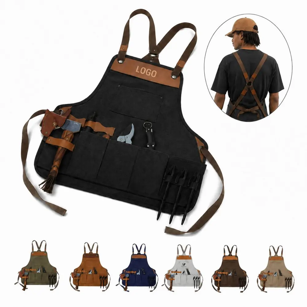 14-Pocket Tool Apron Bag with Adjustable Waist Strap