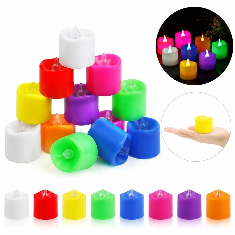 Flameless LED Tealight Candles with Flickering Warm Glow 2