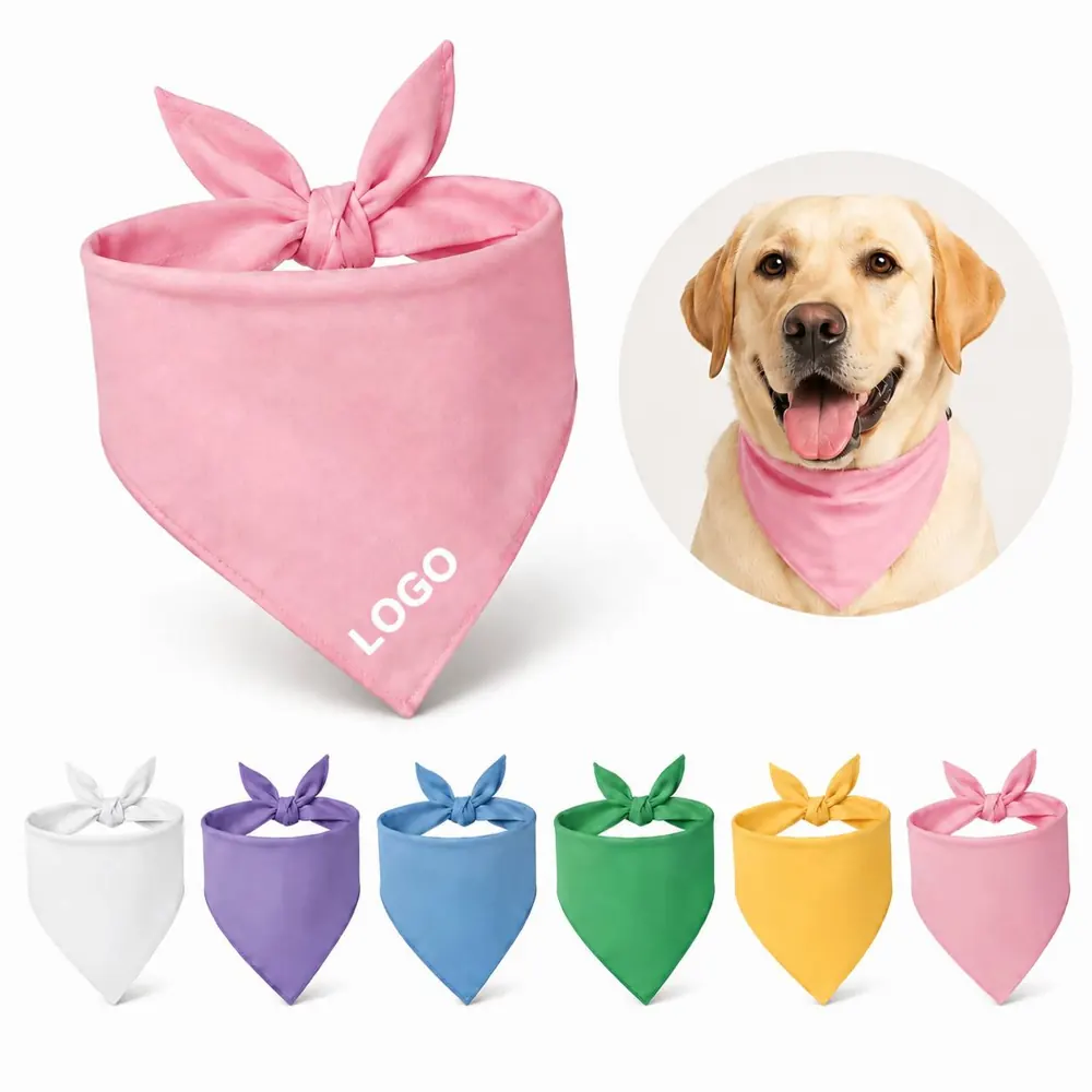 Soft Cotton Triangle Pet Bandana for Dogs and Cats