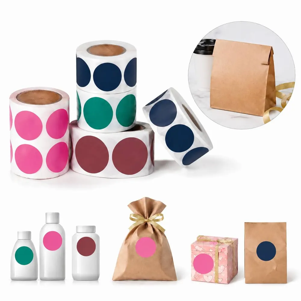 500 PCS 1" Self-Adhesive Labels for Custom Stickers 2