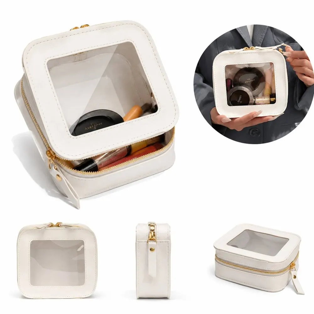 Transparent Waterproof Toiletry Bag, Clear Cosmetic Pouch 2