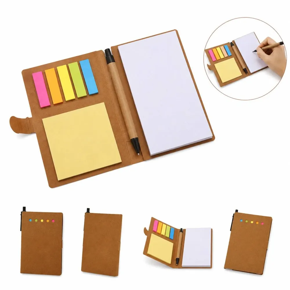Cowhide Paper Sticky Note Book - Tear-Resistant Rustic 2
