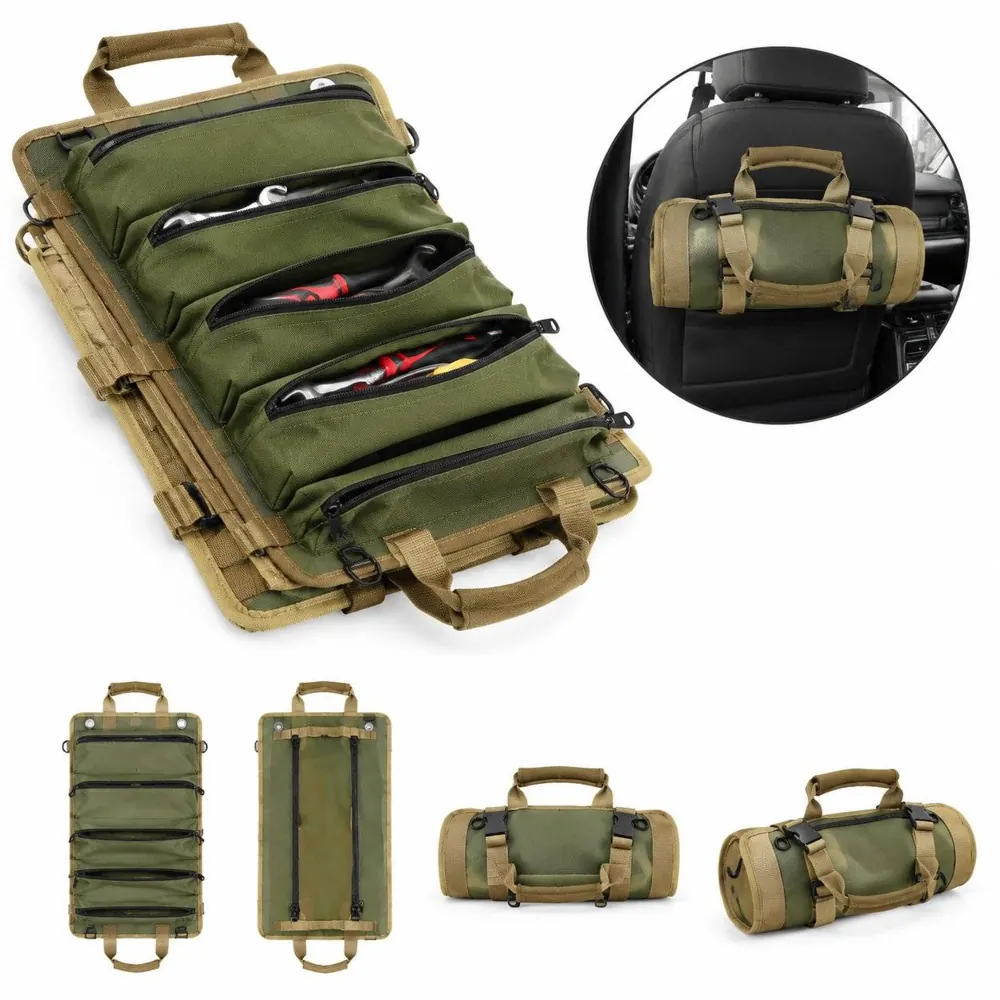 Oxford Roll-Up Tool Bag Heavy Duty Portable Organizer 2