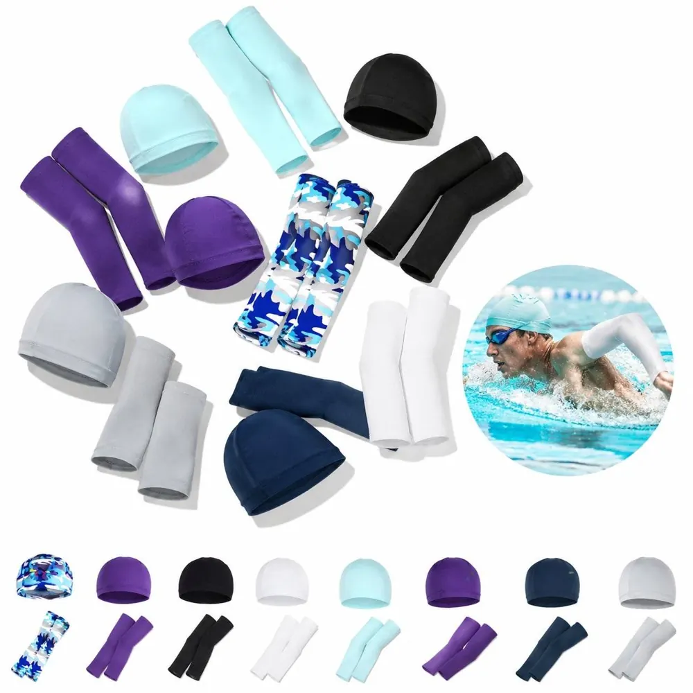 UV Protection Cycling Hat with Arm Sleeves Set 2