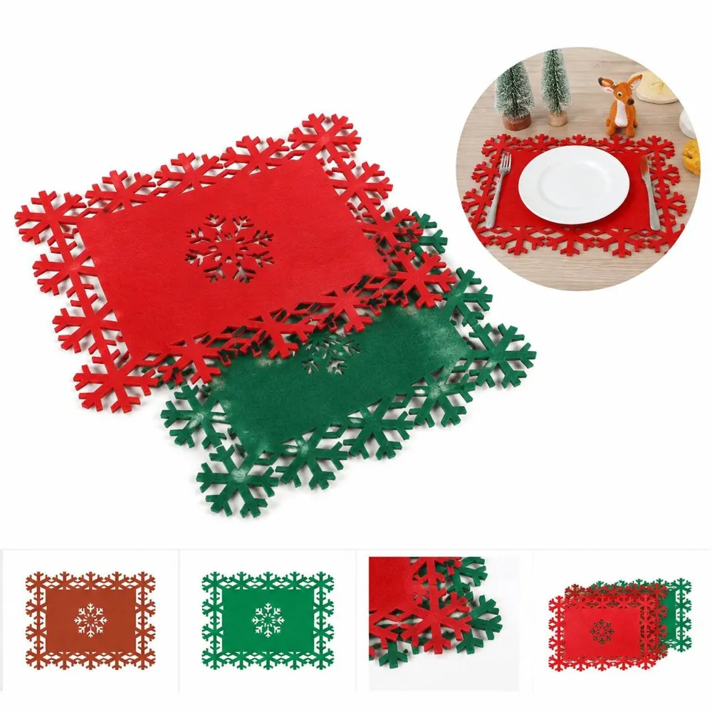 Festive Heat Insulation Felt Dining Mat for Table Protection 2