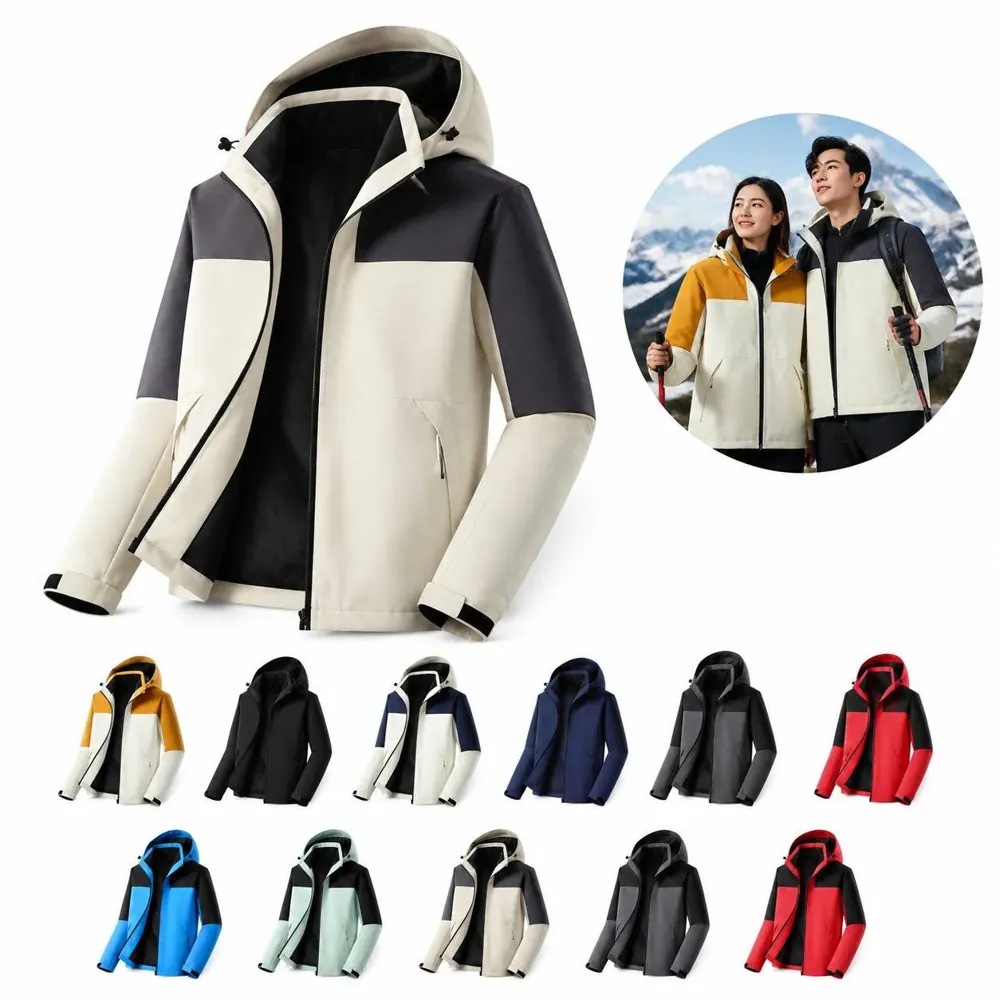 Unisex 3-in-1 Waterproof Fleece Jacket with Detachable Liner 2