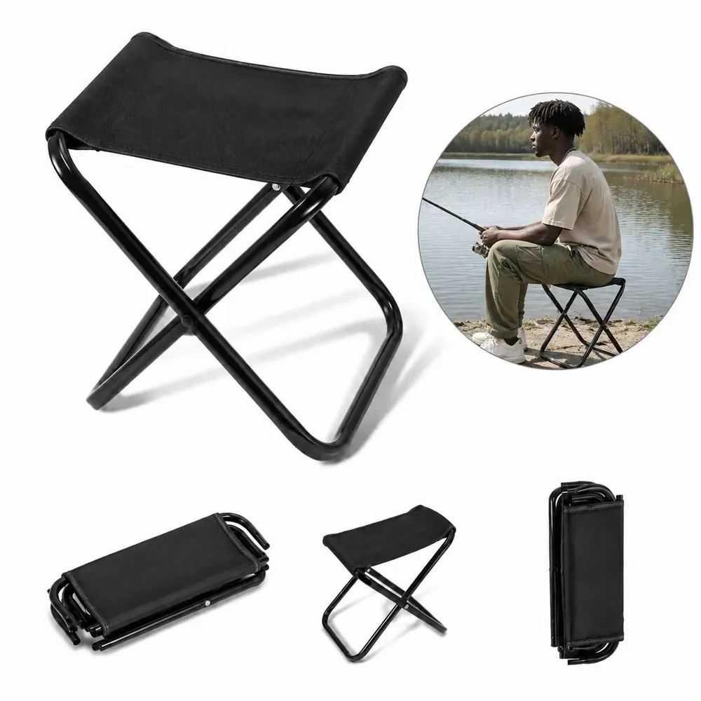 Heavy-Duty Folding Stool Portable Outdoor Camping Seat 2