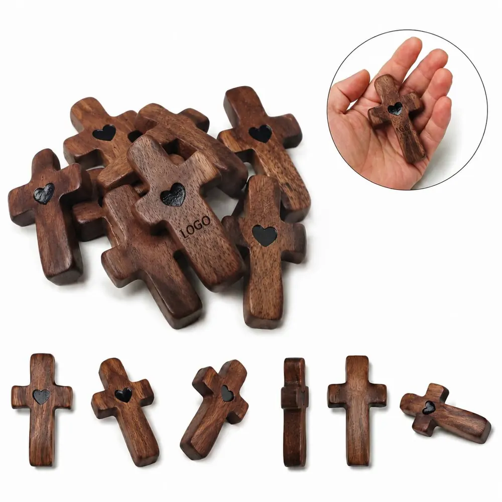 Handcrafted Walnut Cross Stress Relief Fidget Toy