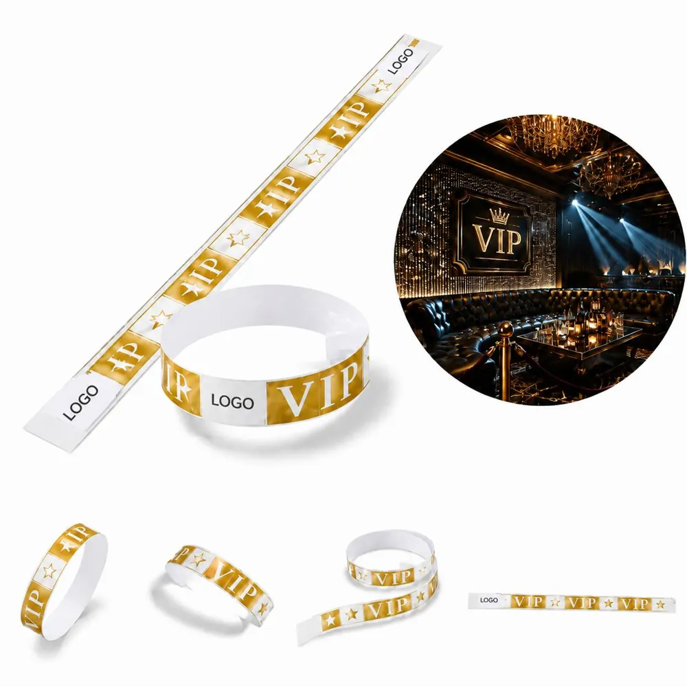 Custom Waterproof Tyvek Wristbands for Events, Full-Color