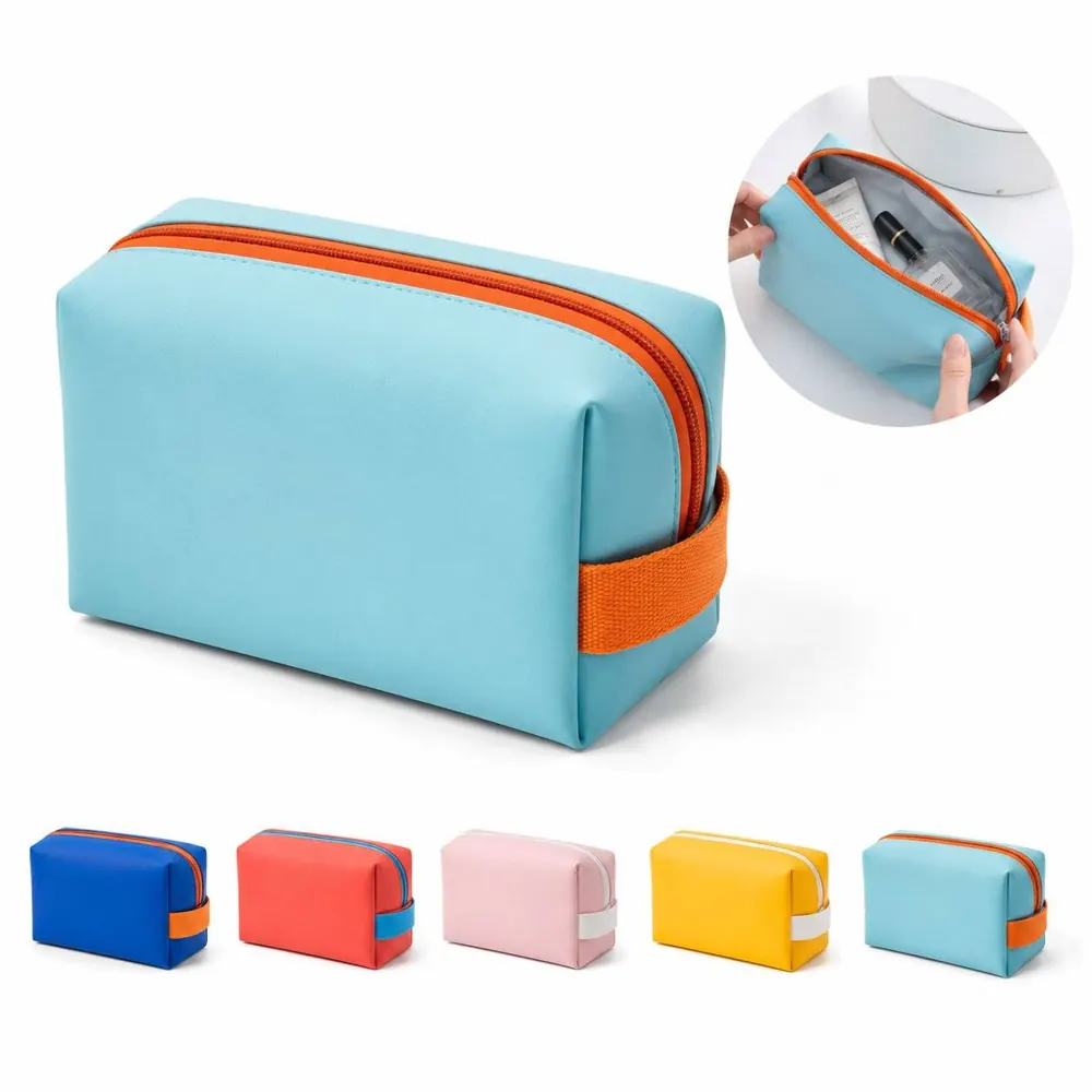 Waterproof PU Matte Cosmetic Pouch Travel Toiletry Bag 2