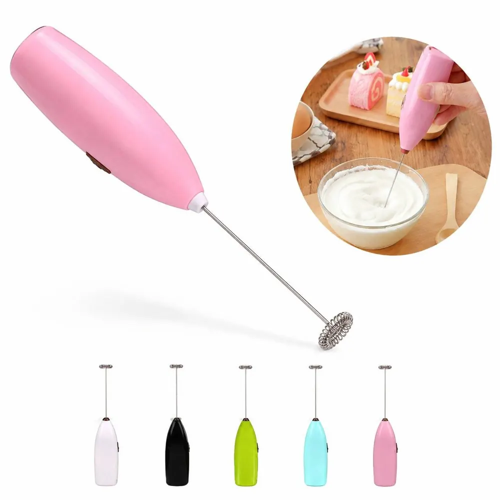 Handheld Battery-Powered Milk Frother with Stainless Steel 2