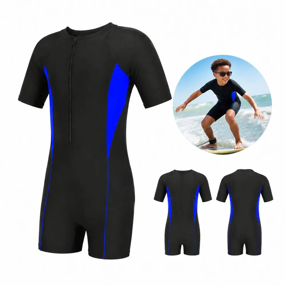 Kids One Piece Swimsuit Quick Dry UV Protection Swimsuit 2
