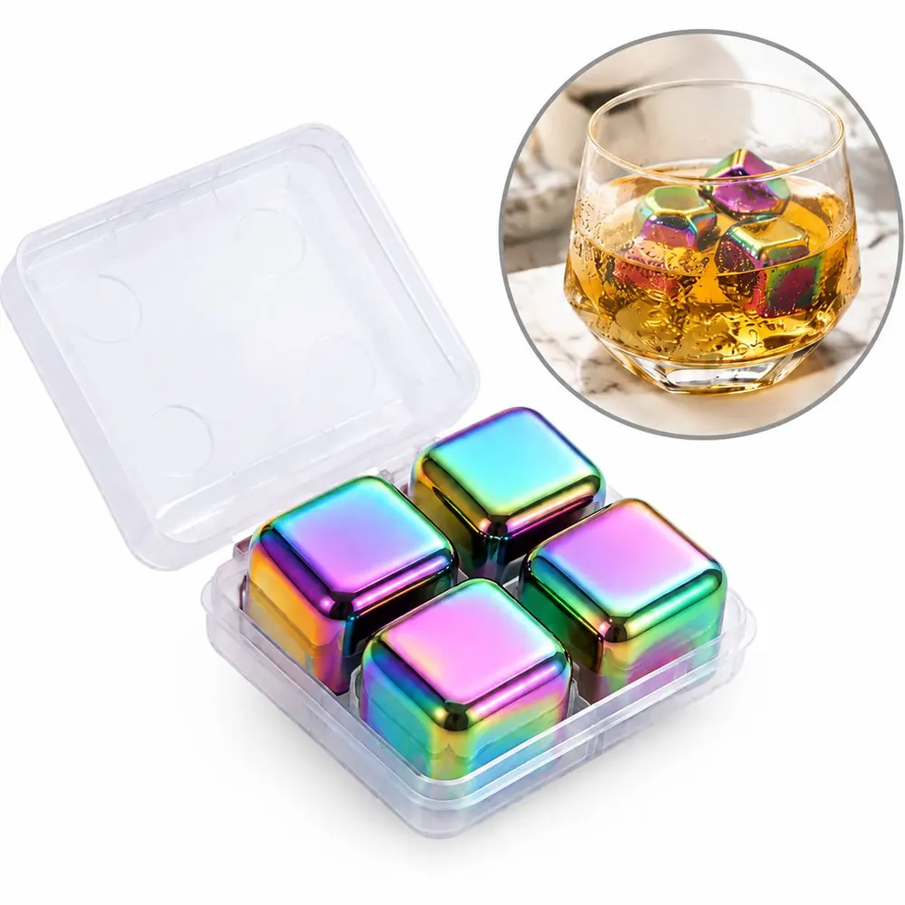 Reusable Stainless Steel Ice Cubes for Whiskey, Cocktails 2