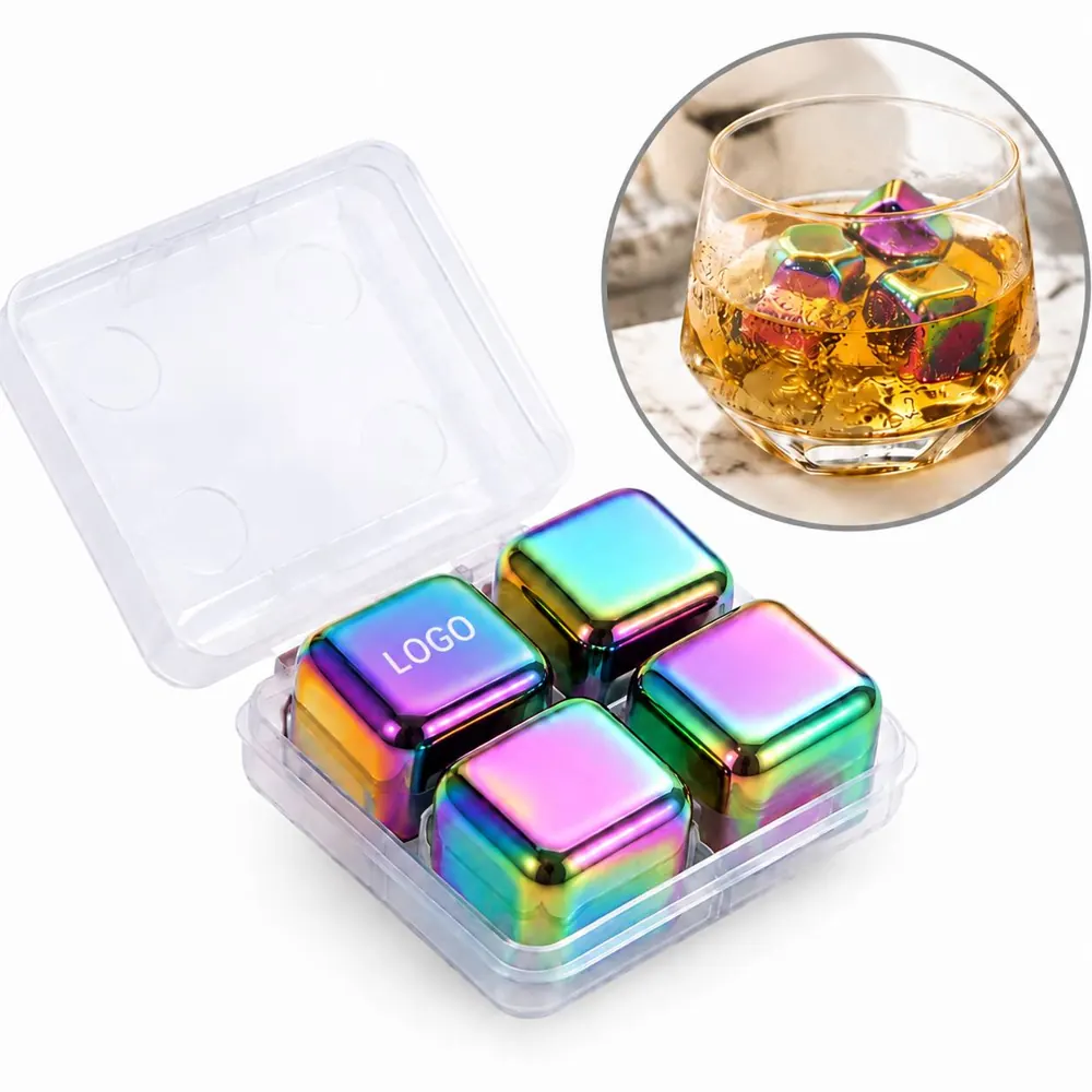 Reusable Stainless Steel Ice Cubes for Whiskey, Cocktails