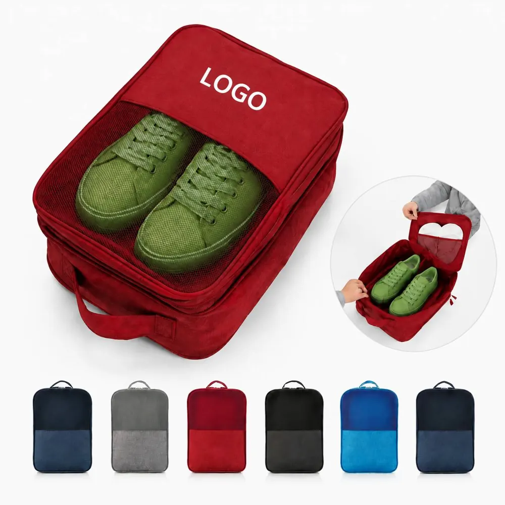 Travel Shoe Organizer Bag with Luggage Strap