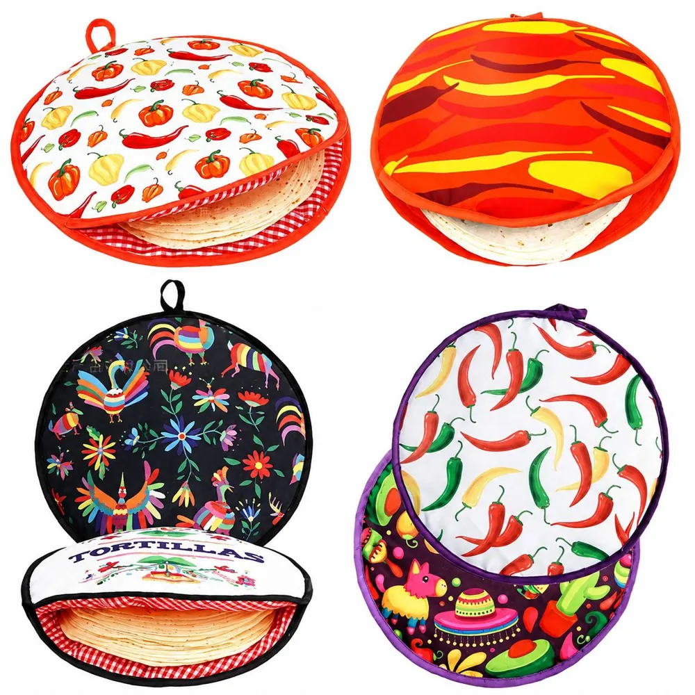 Microwavable Insulated Tortilla Bag Warmer Pouch 2