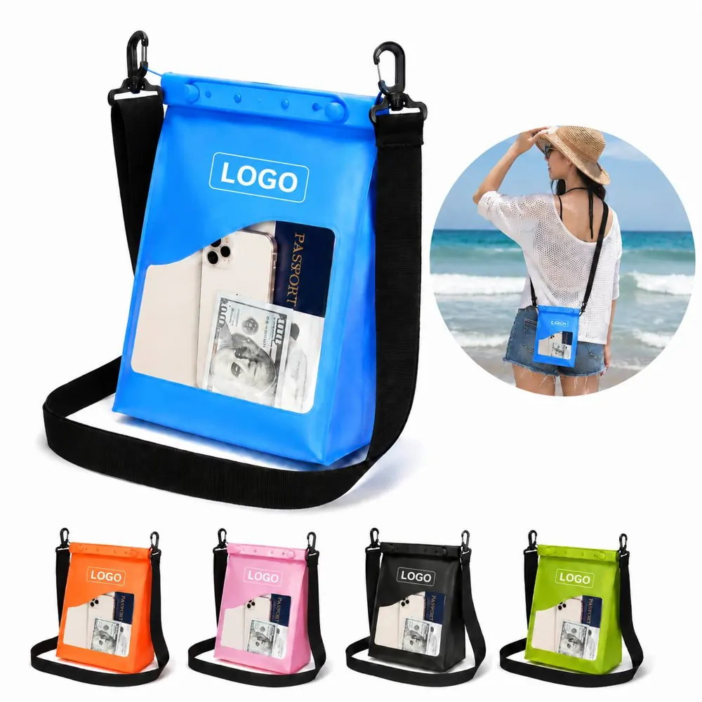 Waterproof PVC Crossbody Bag with Adjustable Strap