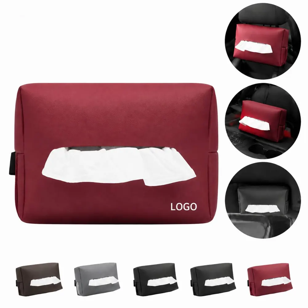 Car Tissue Holder for Car Visor, Seatback or Console, Clear