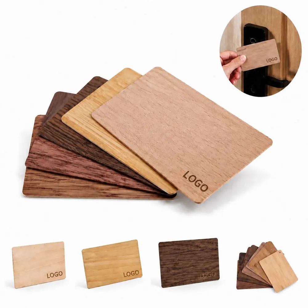 Eco-Friendly RFID Wooden Access Card for Hotels