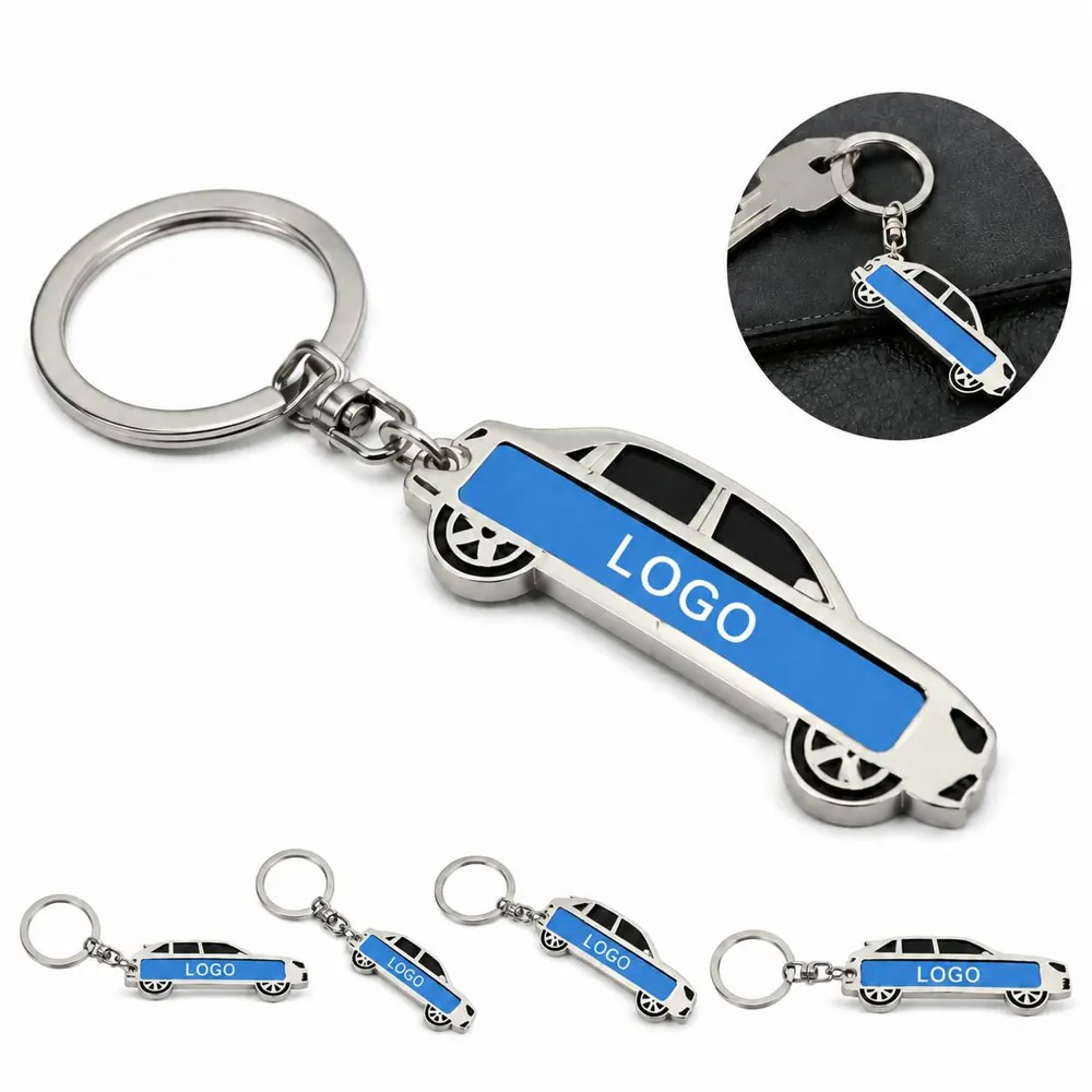Mini Car Shape Stainless Steel Keychain Durable Compact Gift